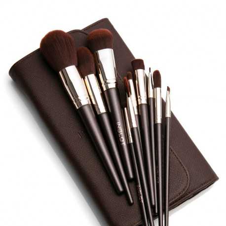 Набір пензликів для макіяжу INGLOT BRUSH SET IN A CASE (CHOCOLATE)